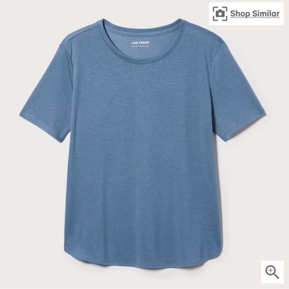 Brand New JOE FRESH Relaxed Fit Tee Shirt Blue - Picture 2 of 7